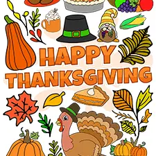 Happy Thanksgiving Coloring Page