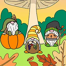 Happy Thanksgiving Gnomes Printable