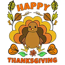 Happy Thanksgiving Turkey Printable