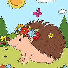 Hedgehog With A Flower Crown Picture