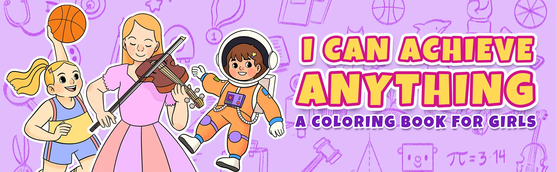 a coloring book for girls - i can achieve anything