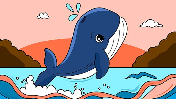 Jumping Whale Printable