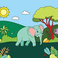 Jungle Elephant Printable