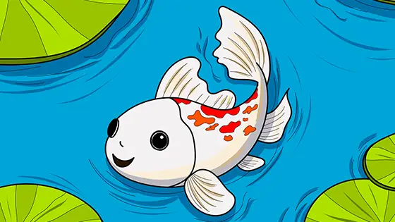 Koi Fish In A Pond Printable