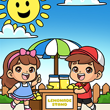 Kids At A Lemonade Stand Printable