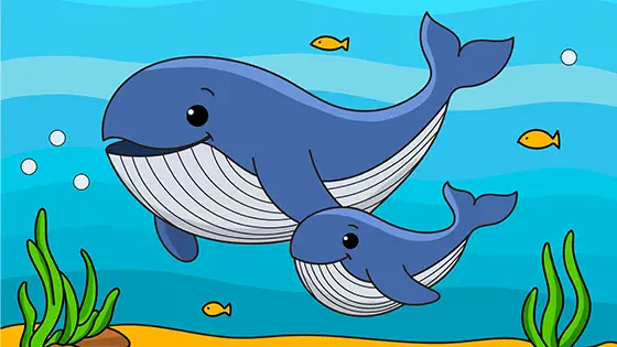 Mommy And Baby Whale Printable