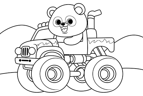 Monster Truck Coloring Page