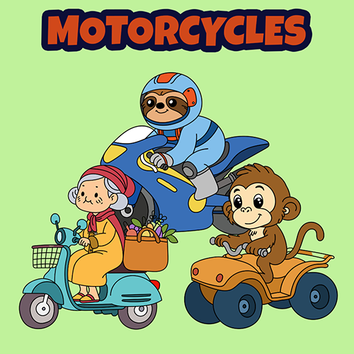 Motorcycle Colouring Pages