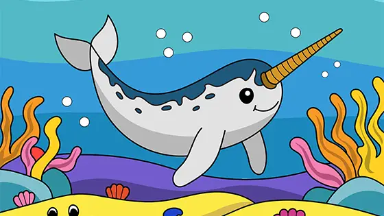 Narwhal Under The Sea Printable