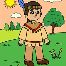 Native American Boy Printable