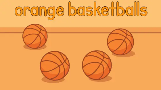 Orange Basketballs Coloring Page