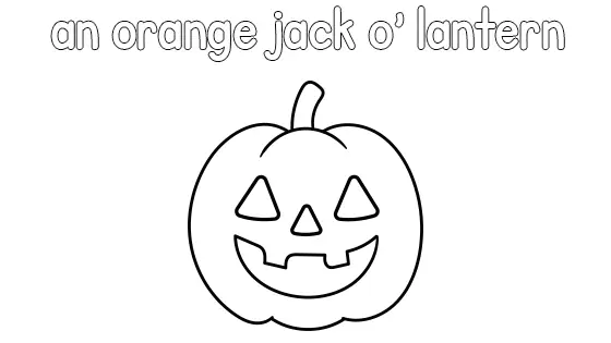 An Orange Jack O Lantern Coloring Page