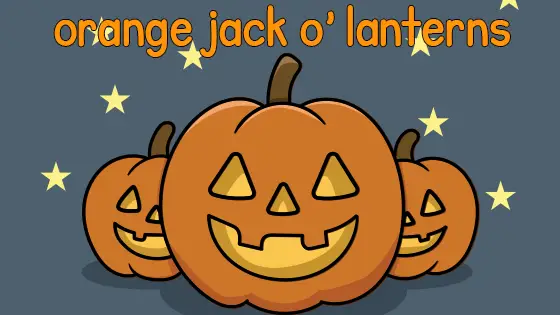 Orange Jack O Lanterns Coloring Page