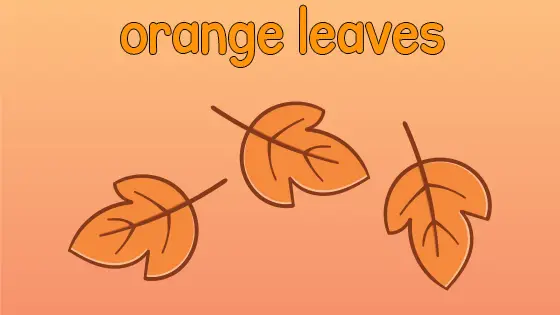 Orange Leaves Coloring Page