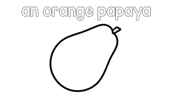 An Orange Papaya Coloring Page