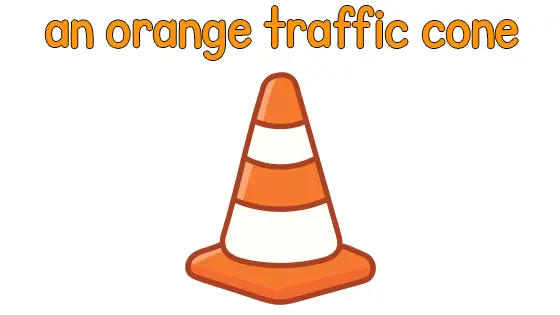 An Orange Traffic Cone Coloring Page