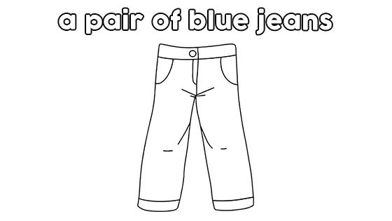 A Pair Of Blue Jeans Coloring Pages Free PDF Download Black & White