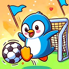 Penguin Soccer Player Coloring Page