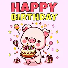 Pig Birthday Celebration Printable