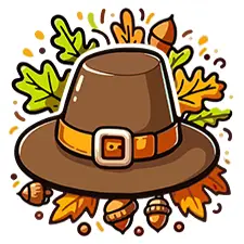 Pilgrim Hat Coloring Sheet