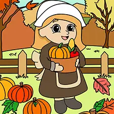 Pilgrim & Thanksgiving Harvest Printable