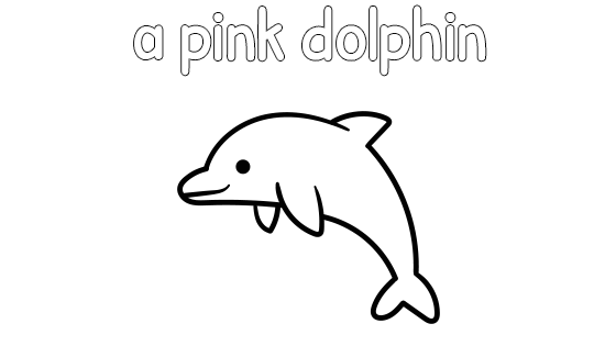 A Pink Dolphin Coloring Page