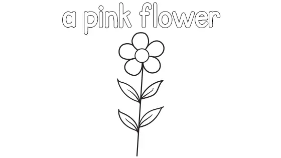 A Pink Flower Coloring Page