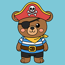 Pirate Bear Printable