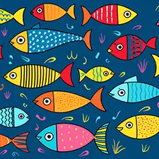 Plenty Of Fish Colouring Page