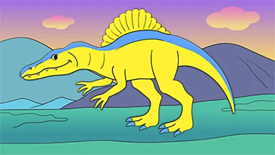 Printable Spinosaurus Coloring Pages Free PDF Download Color Example
