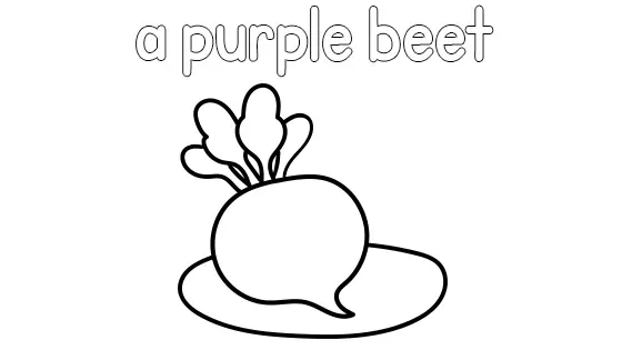 A Purple Beet Coloring Page