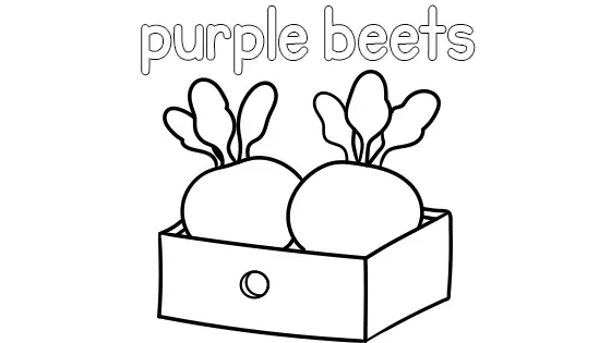 Purple Beets Coloring Page