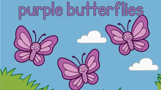 Purple Butterflies Coloring Page