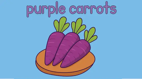 Purple Carrots Coloring Page