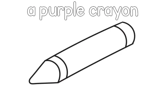 A Purple Crayon Coloring Page