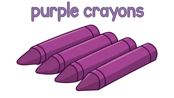 Purple Crayons Coloring Page