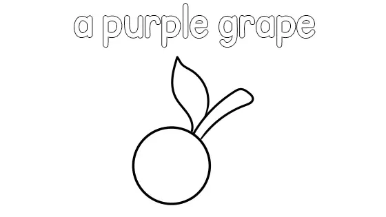 A Purple Grape Coloring Page