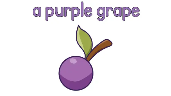 A Purple Grape Coloring Page