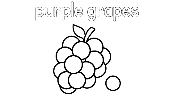 Purple Grapes Coloring Page