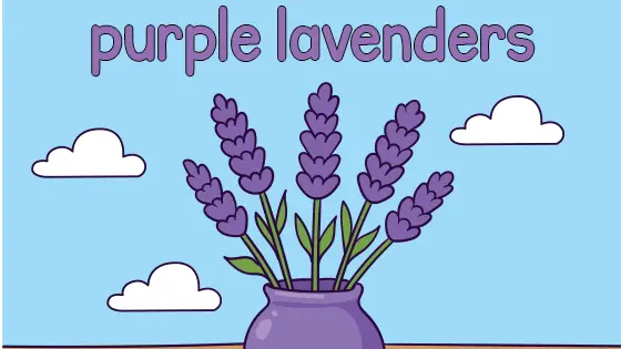 Purple Lavenders Coloring Page