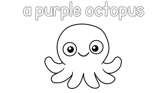 A Purple Octopus Coloring Page
