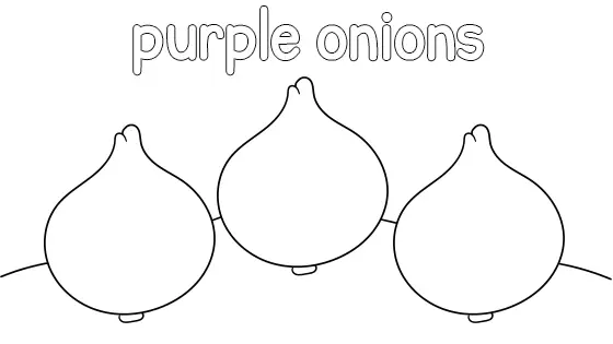 Purple Onions Coloring Page
