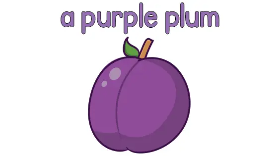 A Purple Plum Coloring Page