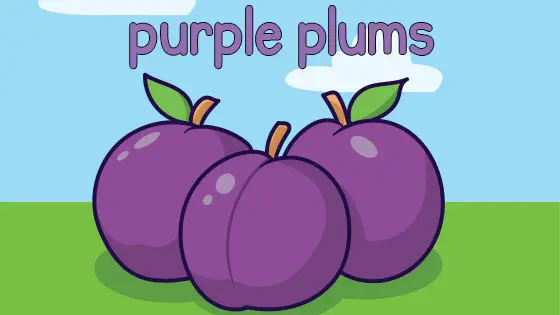 Purple Plums Coloring Page