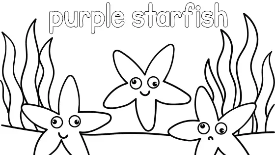 Purple Starfish Coloring Page