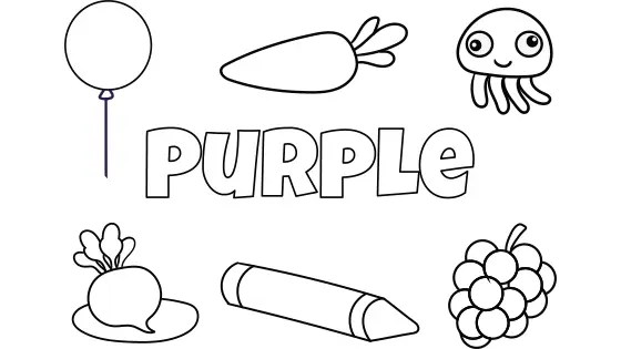 Purple Things Coloring Page