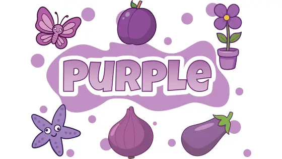 Purple Things In Nature Coloring Page