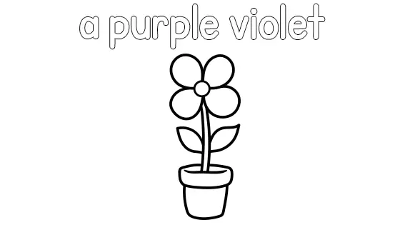 A Purple Violet Coloring Page