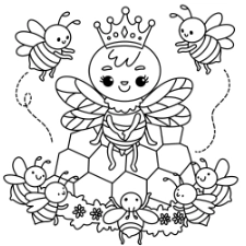 Queen Bee Coloring Page