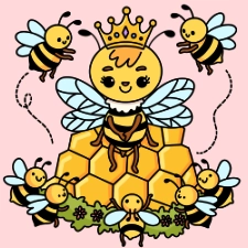 Queen Bee Coloring Page